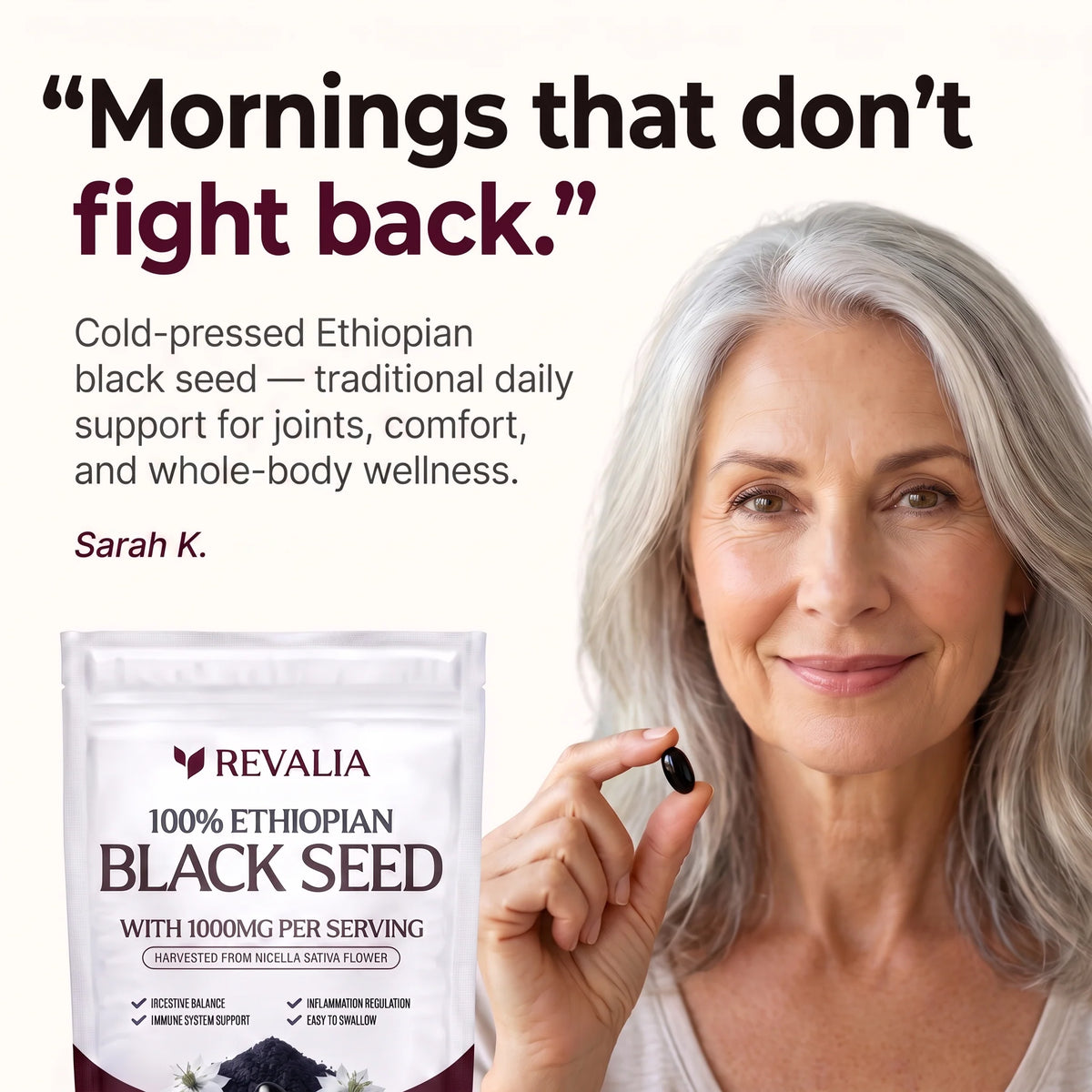 Revalia Ethiopian Black Seed Oil Softgels